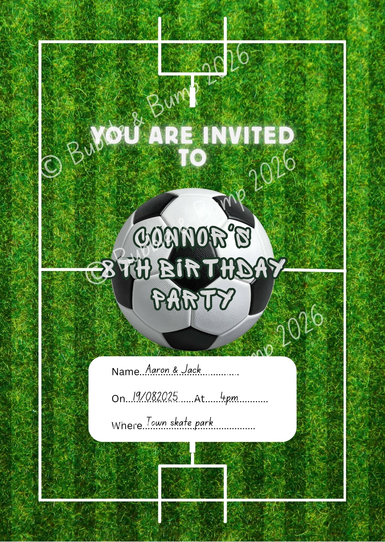 Football Themed Invitation