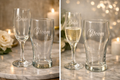 Wedding Party Glasses Etched